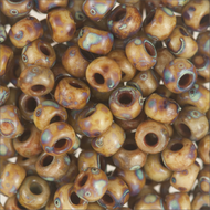 Miyuki Rocailles 8/0 4517 Brown Tan Matte Picasso 