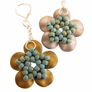 'Constellation' Earrings in Twinkling Turquoise by Jana Bukovska for Preciosa
