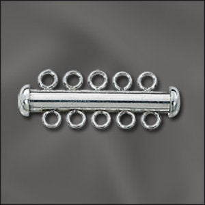 Silver Filled (.925/10) Slide Clasp 5 Strand 31mm Qty:1