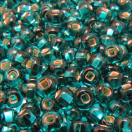 Czech Seedbeads 6/0 Emerald Silver Lined Qty:23g Tube