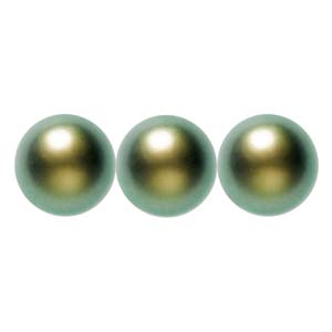 Swarovski #5810 Pearl Rounds 8mm Iridescent Green Qty:25