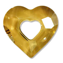 Load image into Gallery viewer, Swarovski Miss U Heart Pendant 17mm #6262 Crystal Golden Shadow Qty:1
