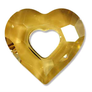 Swarovski Miss U Heart Pendant 17mm #6262 Crystal Golden Shadow Qty:1