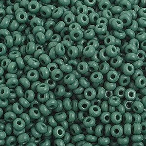 Czech Seed Beads 10/0 Opaque Dark Green