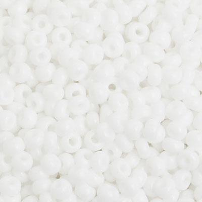 Czech Seedbeads 8/0 White Opaque Qty:23g