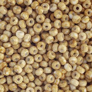 Czech Seedbeads 8/0 Chalk White Travertine Opaque Qty: 23g