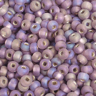 Czech Seedbeads 6/0 Light Purple Silverlined AB Matte Qty: 23g