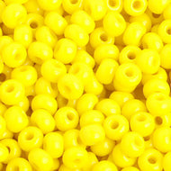 Czech Seedbeads 6/0 Lemon Yellow Opaque Qty: 23g