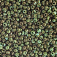 Czech Seedbeads 11/0 Turquoise Travertine