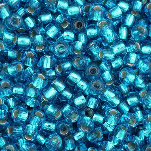 Czech Seedbeads 11/0 Dark Aqua Silver Lined