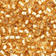 Czech Seedbeads 11/0 Light Gold Silver Lined