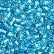 Czech Seedbeads 11/0 Aqua Silver Lined