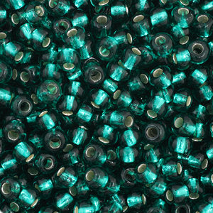 Czech Seedbeads 11/0 Teal Silver Lined (Lt Green/Emerald)