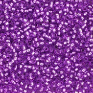 Czech Seedbeads 11/0 Pink/Purple Silver Lined (Dyed)