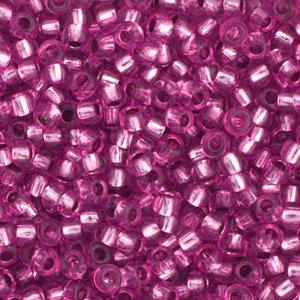 Czech Seedbeads 11/0 Magenta (Pink) Dyed Silver Lined
