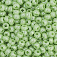 Czech Seedbeads 11/0 Pale Green Opaque Luster