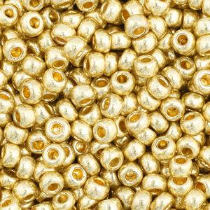 Czech Seedbeads 11/0 Light Gold Metallic Solgel