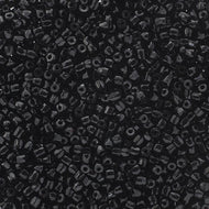 Czech Seed Beads 9/0 3 Cuts Opaque Black Qty: 10g