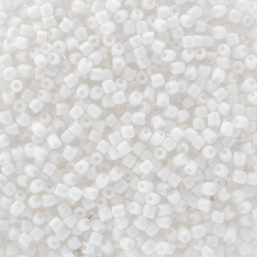 Czech Seed Beads 9/0 3 Cuts Opaque White Qty: 10g