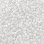 Czech Seed Beads 9/0 3 Cuts Opaque White Qty: 10g