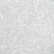 Czech Seed Beads 9/0 3 Cuts Transparent Crystal Iris Qty: 10g