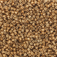 Czech Seed Beads 9/0 3 Cuts Opaque Gold Metallic Qty: 10g