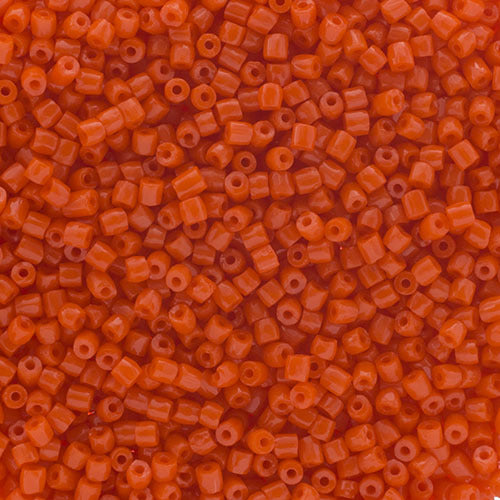 Czech Seed Beads 9/0 3 Cuts Opaque Orange Qty: 10g