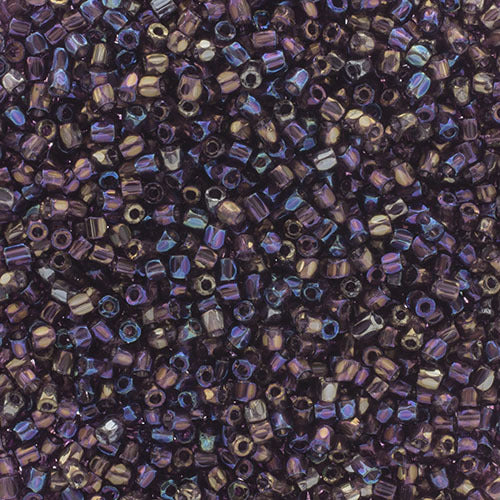 Czech Seed Beads 9/0 3 Cuts Transparent Amethyst AB Qty: 10g