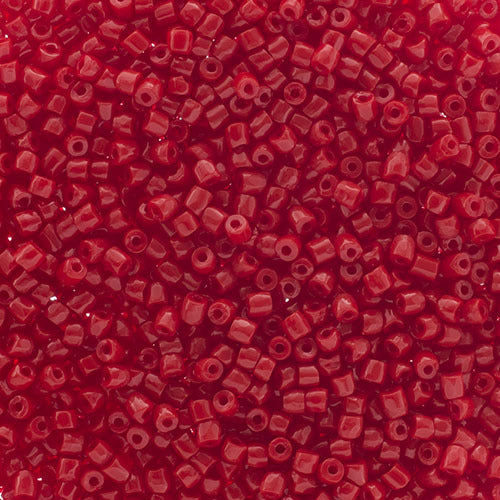 Czech Seed Beads 9/0 3 Cuts Opaque Light Red Qty: 10g