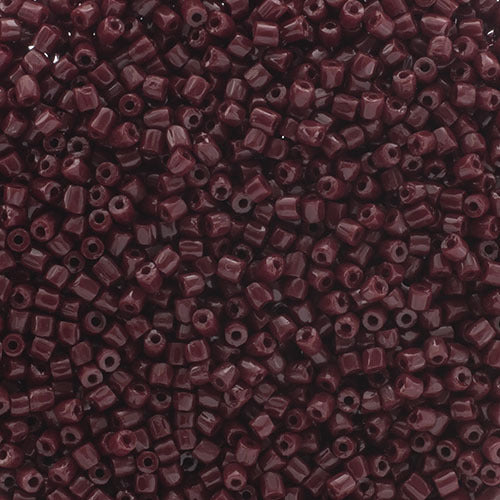 Czech Seed Beads 9/0 3 Cuts Opaque Dark Red Wine Qty: 10g