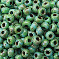 Miyuki Rocailles 8/0 4514 Seafoam Green Matte Picasso 