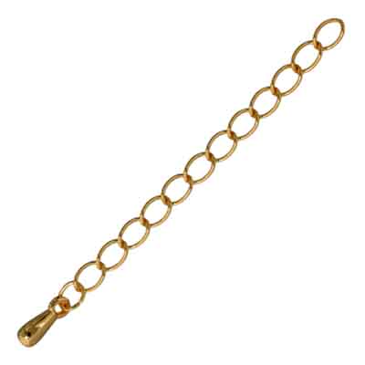 Gold Plated Extender Chain 2 inches Qty:5