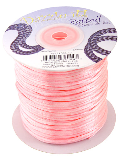 Rattail Cord 2mm Light Pink Qty:5 Yards