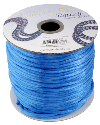 Rattail Cord 3mm Blue *D* Qty:5 yards