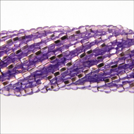 Czech Seedbeads 8/0 Amethyst Silver Lined Solgel Qty:35g Strung