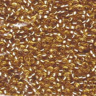 Miyuki Rocailles 8/0 0002 Light Gold Transparent Silver Lined 