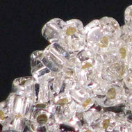 Miyuki Triangles 8/0 1101 Crystal Transparent Silver Lined Qty:10g