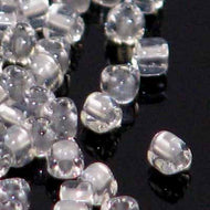 Miyuki Triangles 8/0 1105 Crystal/Silver Color Lined Qty:10g