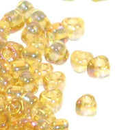 Miyuki Triangles 8/0 1152 Light Topaz Transparent AB Qty:10g
