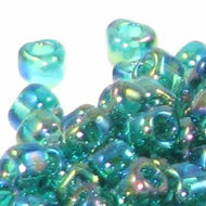 Miyuki Triangles 8/0 1159 Teal Transparent AB Qty:10g
