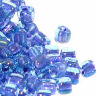 Miyuki Triangles 8/0 1827 Blue/Purple Color Lined Qty:10g