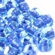 Miyuki Triangles 8/0 1828 Light Blue/Dark Blue Color Lined Qty:10g