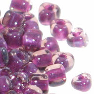 Miyuki Triangles 8/0 1834 Light Rose/Raspberry Color Lined Qty:10g