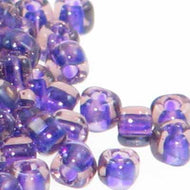 Miyuki Triangles 8/0 1835 Light Purple/Dark Purple Color Lined Qty:10g