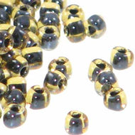 Miyuki Triangles 8/0 1840 Topaz/Black Color Lined Qty:10g