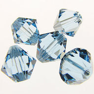 Swarovski Bicones 8mm #5328 Aquamarine Qty:6 *D*