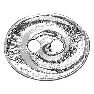 Rhodium Metal Button Swirl 17x13mm by Tierracast Qty:1