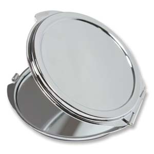 Mirror Compact Silver Plate 50mmID Qty:1
