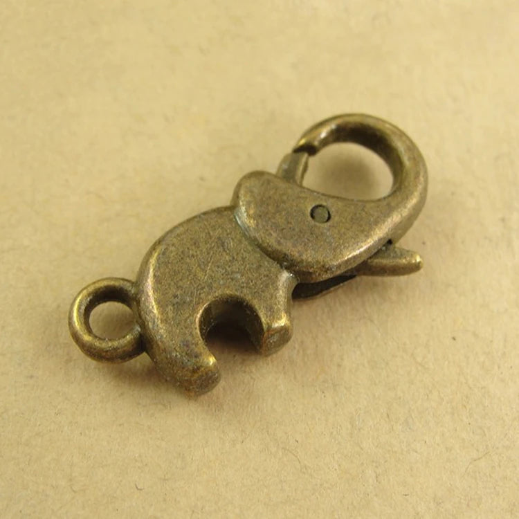 Antique Brass Elephant Clasp 12x23mm Qty:1