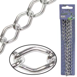 Anodized Aluminum Chain 14.4x9mm Bright Silver Qty:3ft